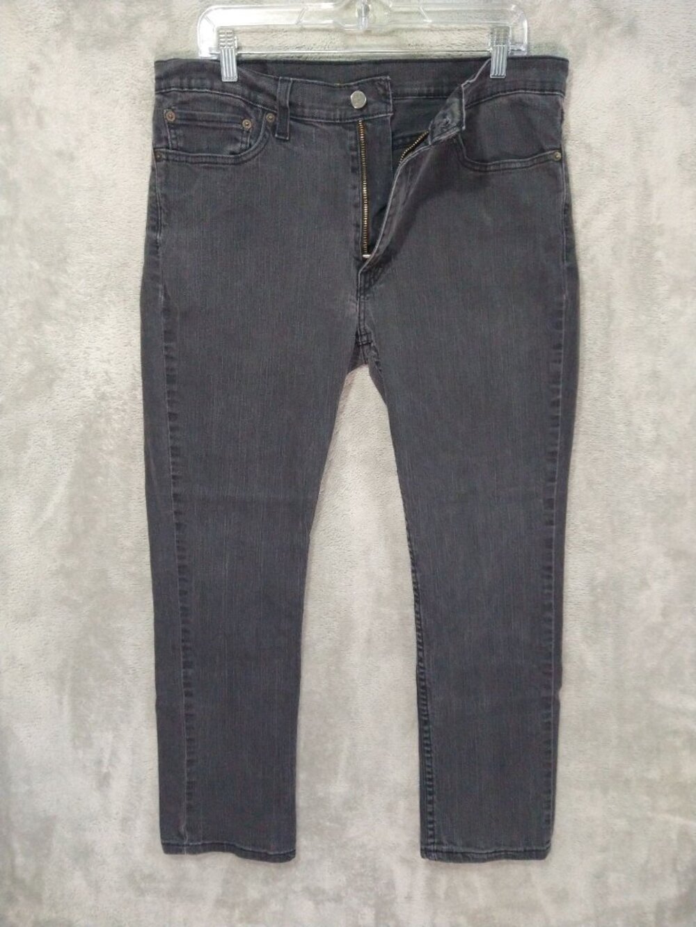 Levis 511 Jeans Mens 36x27 Black Denim Skinny Fit Mid Rise Dark Wash Stretch